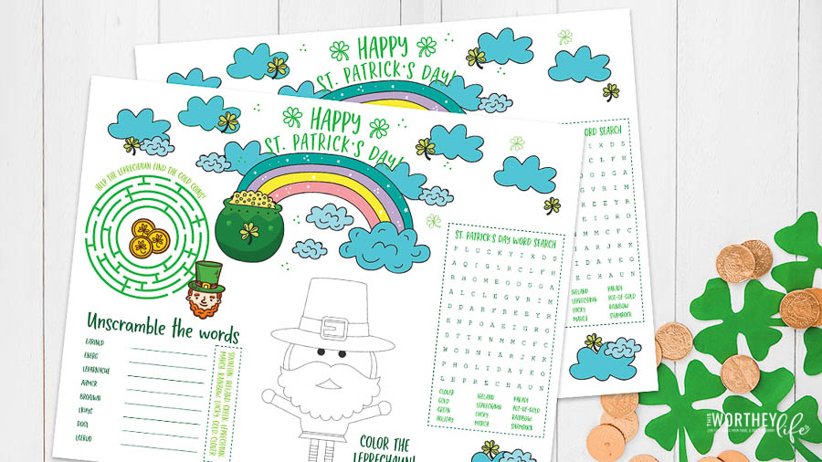 St. Patrick's Day Activity Sheet - Free St. Patrick's Day printable