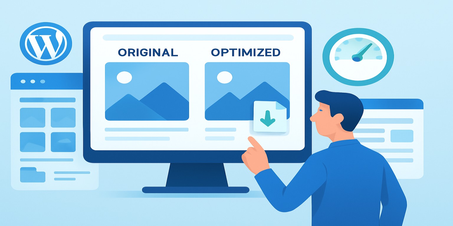 WordPress 媒體庫搭配 ShortPixel Image Optimizer 檢查圖片壓縮結果與檔案大小