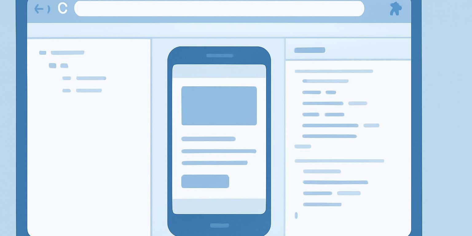 Wappalyzer 與 Edge DevTools Elements 空白問題排查示意