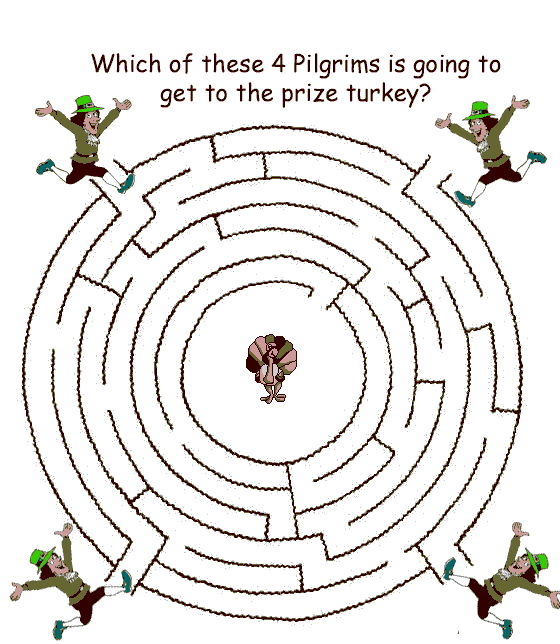 thanksgiving mazes best coloring pages for kids