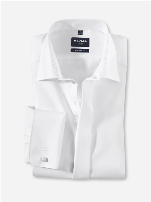 Free shipping both ways on calvin klein extreme slim fit solid dress shirt from our vast selection of styles. Olymp Modern Fit White Shirt Fitted Shirts Best Menswear Bestmenswear Com