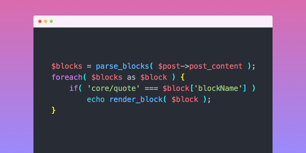 It's so special it requires a comment that spans multiple lines! Access Block Data With Php Using Parse Blocks And Render Block Bill Erickson