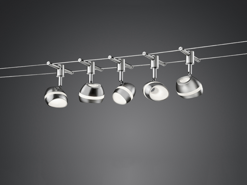 Die seilsysteme von paulmann sind die flexible lösung, um deine vier wände ins rechte licht zu rücken. LED Lampen Seilsystem 5m, LED Spots Kugel, Deckenleuchte