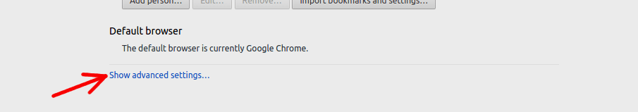 Show advanced settings