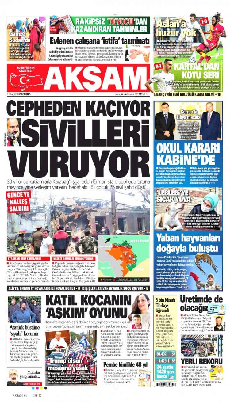 Günün Ulusal Gazete Manşetleri - 05 10 2020