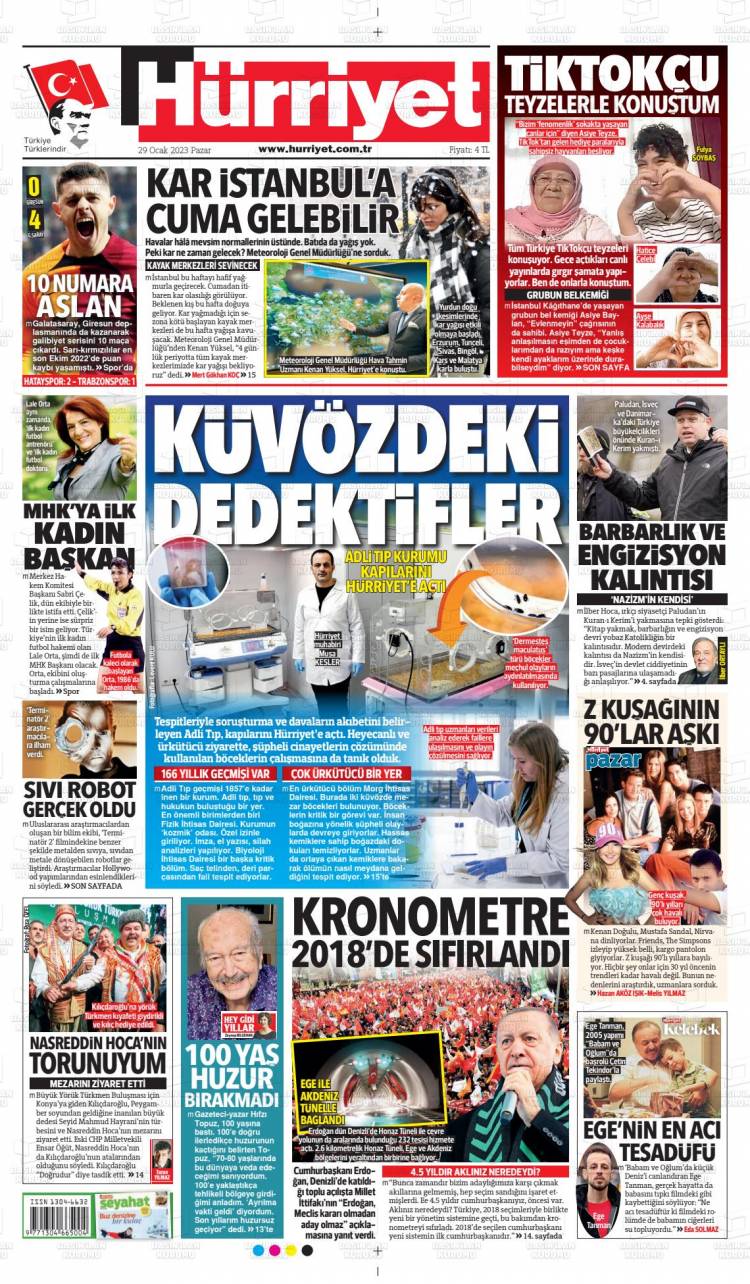 Günün Ulusal Gazete Manşetleri - 30 01 2023