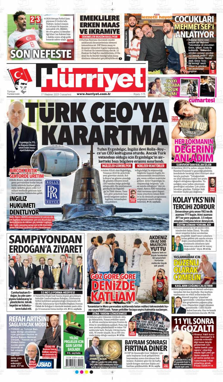 Günün Ulusal Gazete Manşetleri - 18 06 2023