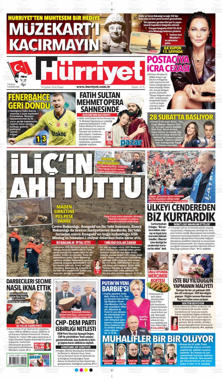 Günün Ulusal Gazete Manşetleri - 18 02 2024