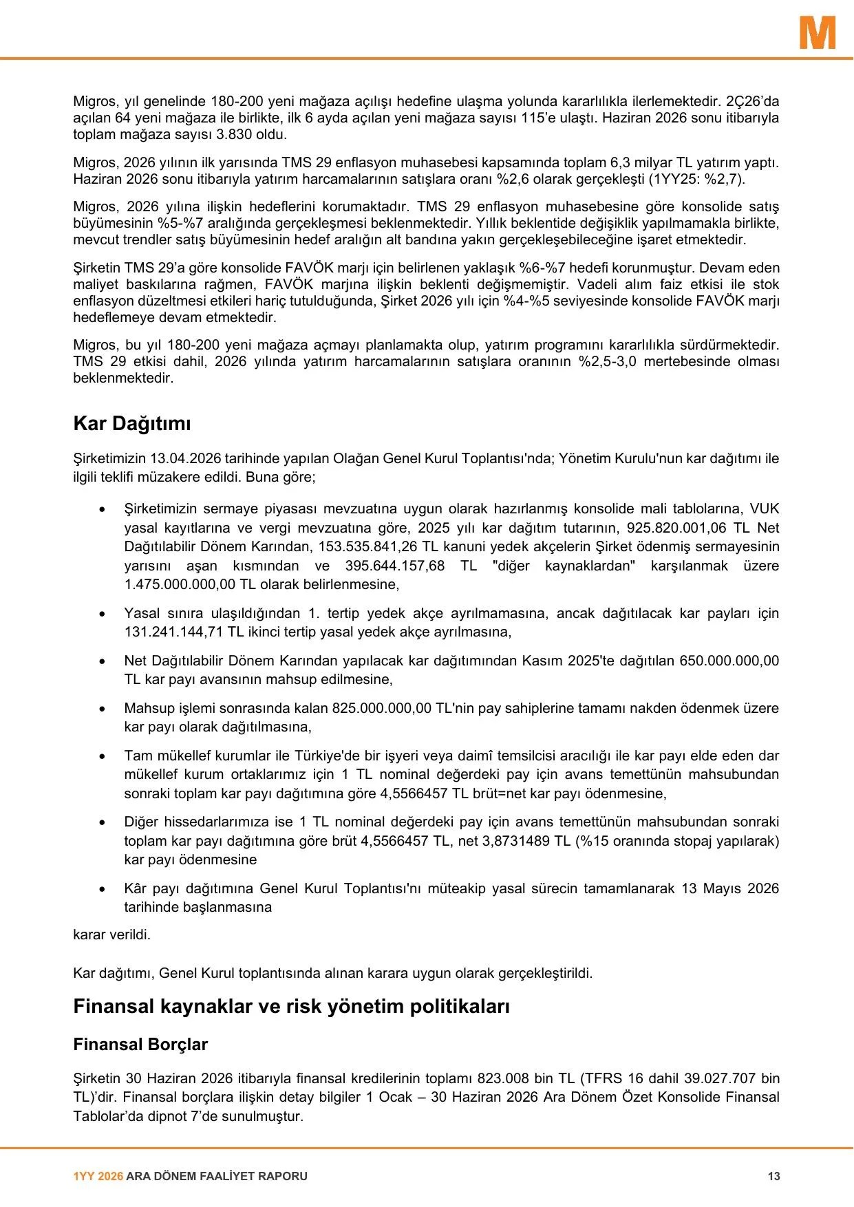 Migros Ticaret A.ล. FR Haziran 2026.pdf โ sayfa 14
