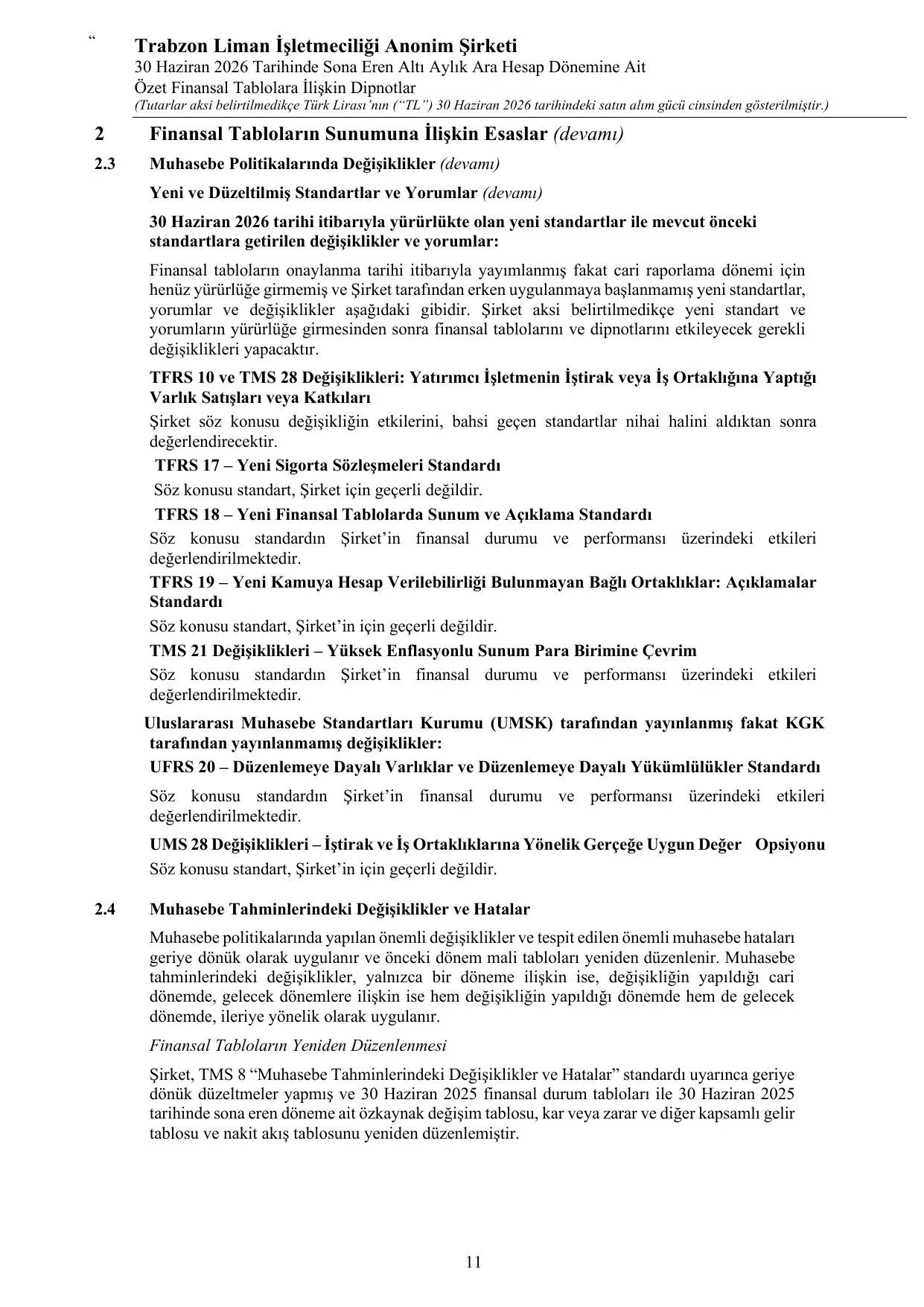 Trabzon Liman 30 Haziran 2026 Finansal Tablolar.pdf โ sayfa 14