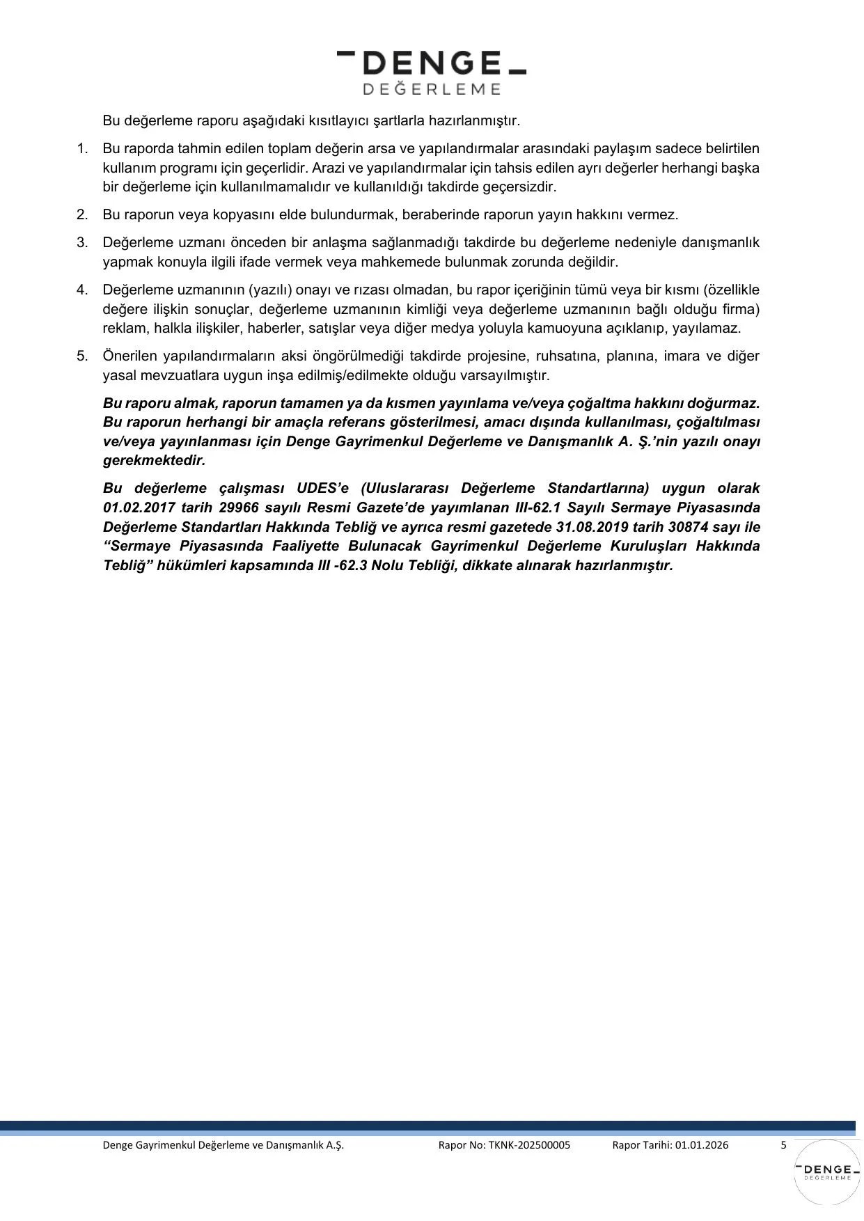 EK-5d 01.01.2026 tarih ve TKNK-202500005 Gayrimenkul Deฤerleme Raporu.pdf โ sayfa 6