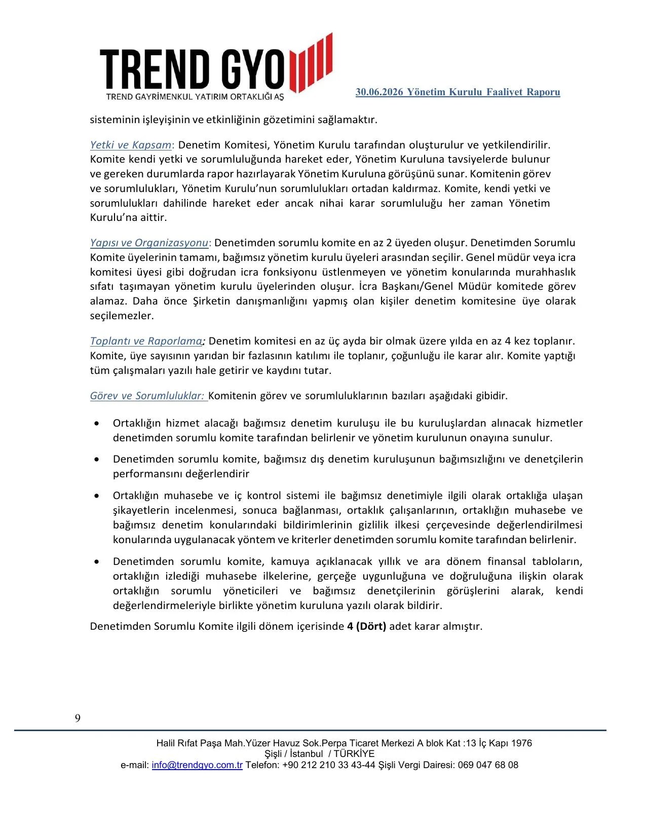 30 HAZİRAN 2026 YÖNETİM KURULU FAALİYET RAPORU.pdf — sayfa 9