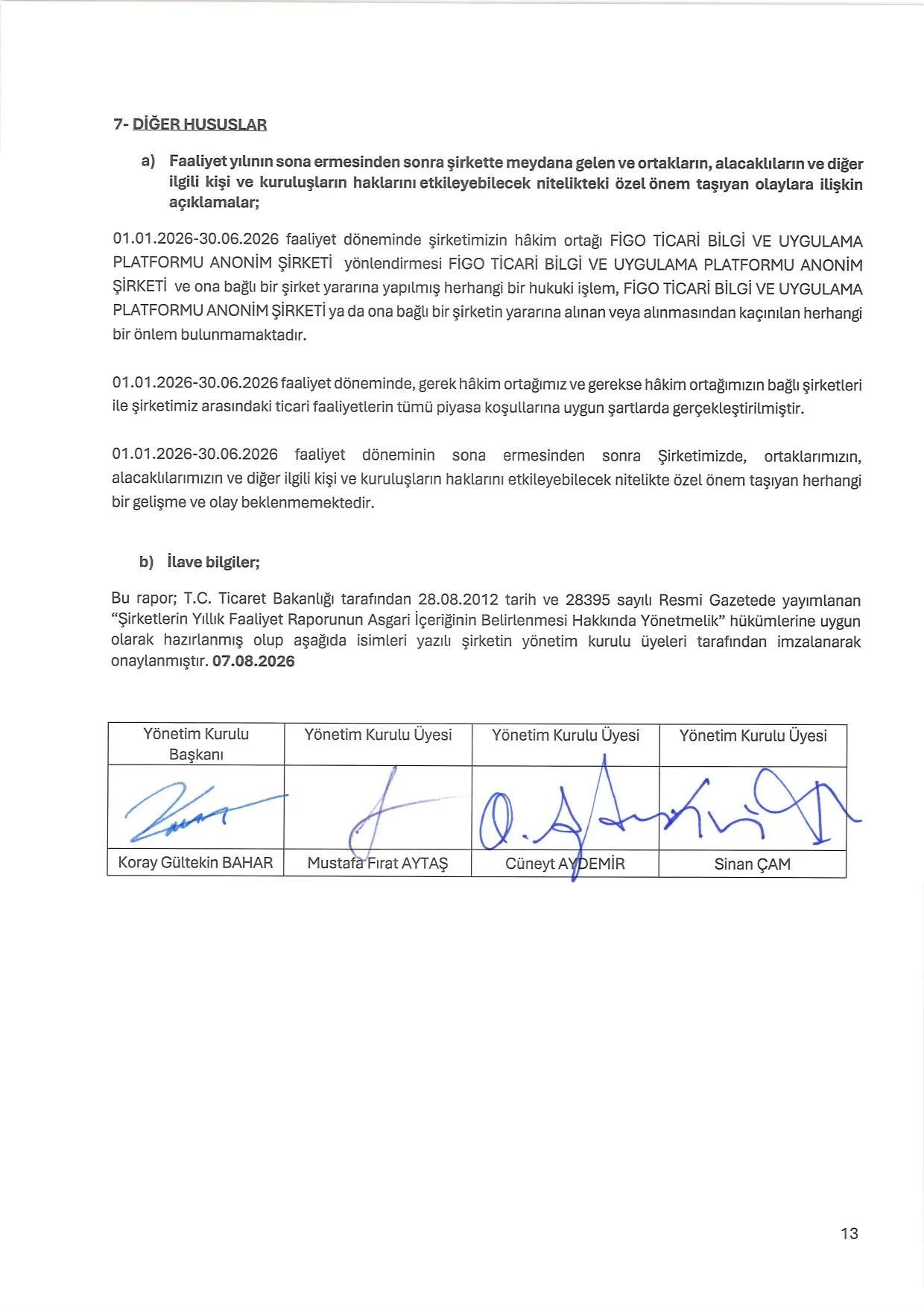 Figo Finans Faktoring A.Ş. - Faaliyet Raporu 30.06.2026 İmzalı (2).pdf — sayfa 14