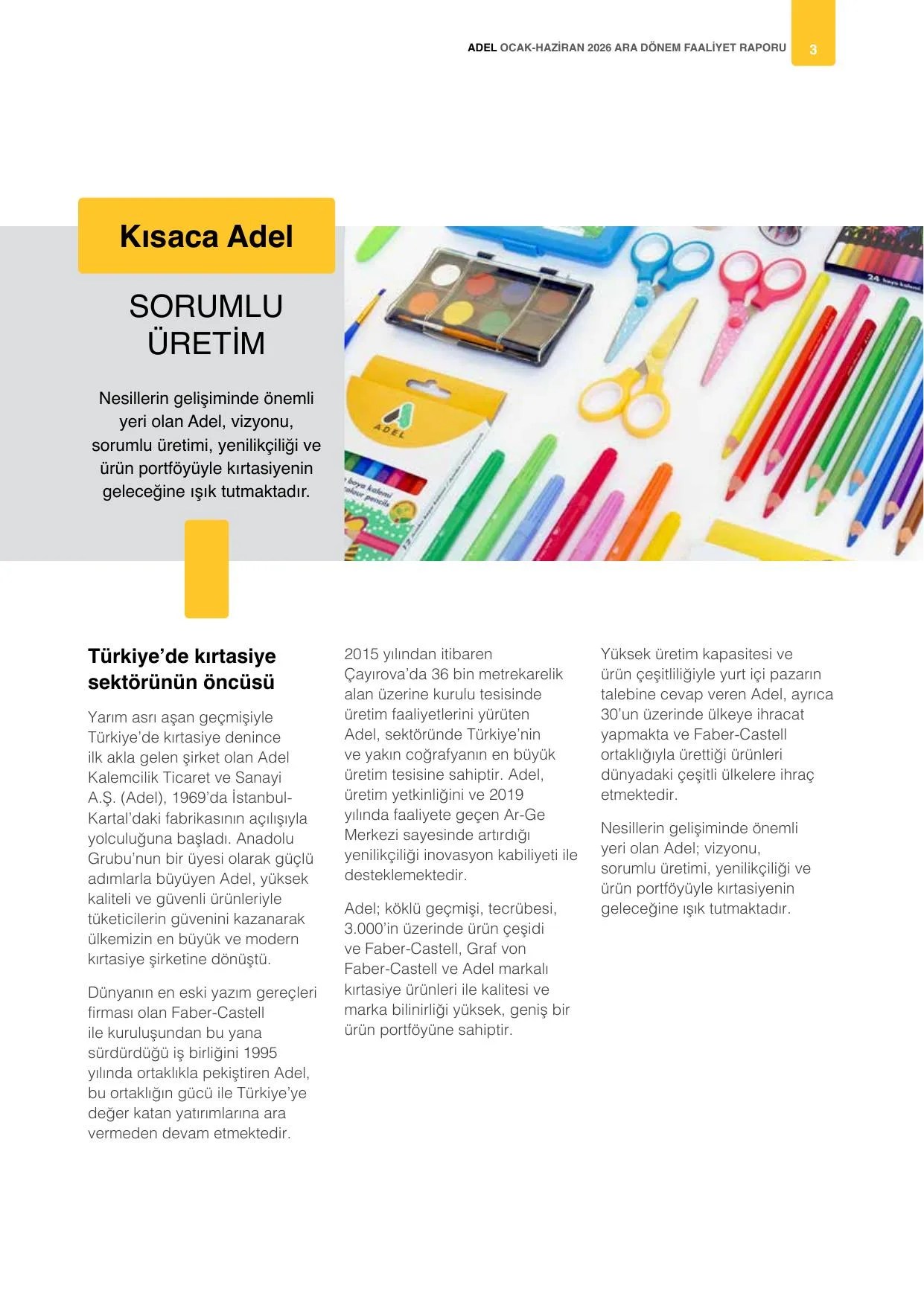Adel Kalemcilik 30 Haziran 2026 Faaliyet Raporu.pdf — sayfa 6