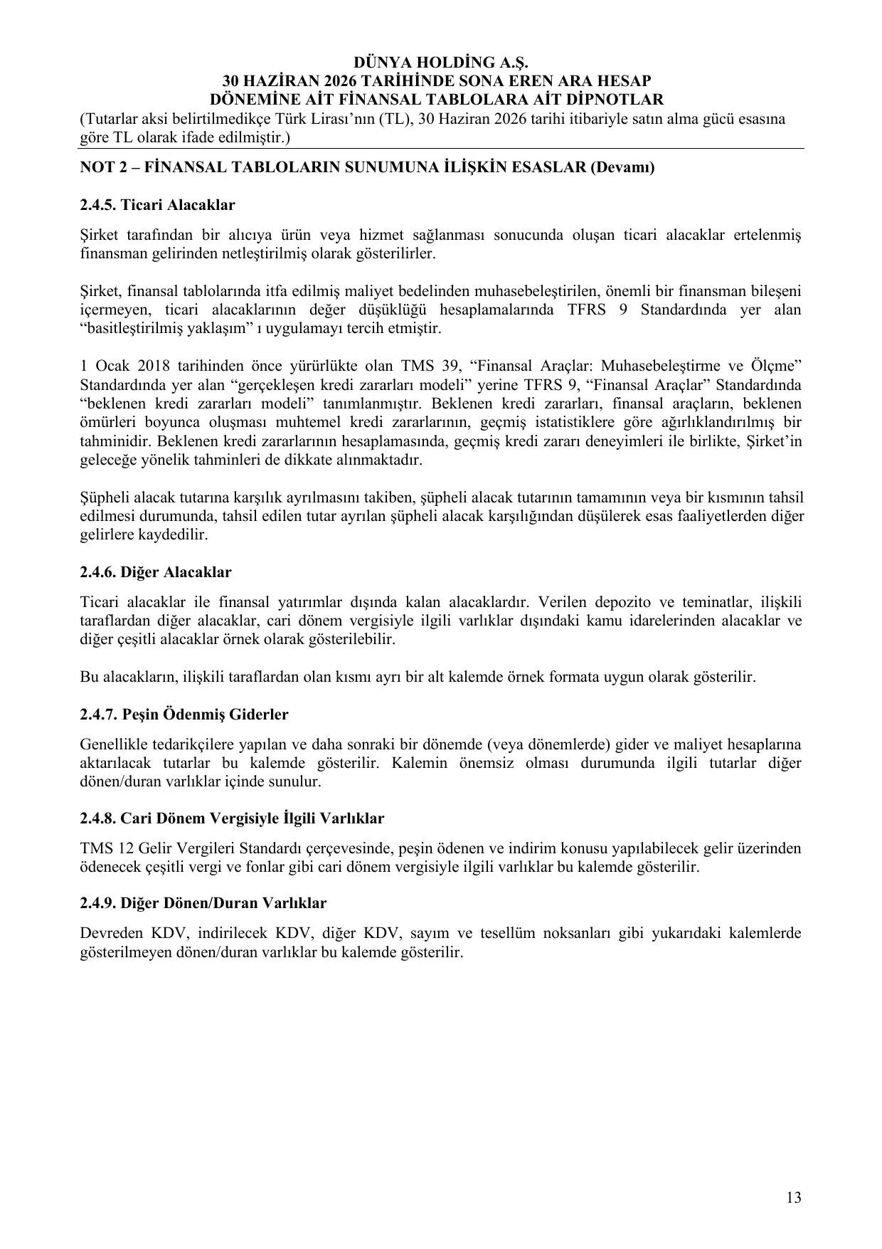 DUNYH 30062026-Finansal Rapor.pdf โ sayfa 14