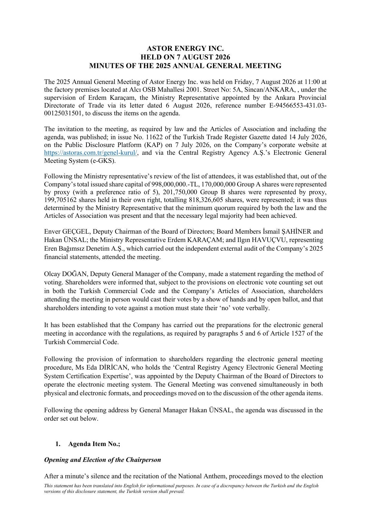 Astor Enerji_Tutanak_ENG.pdf โ sayfa 1