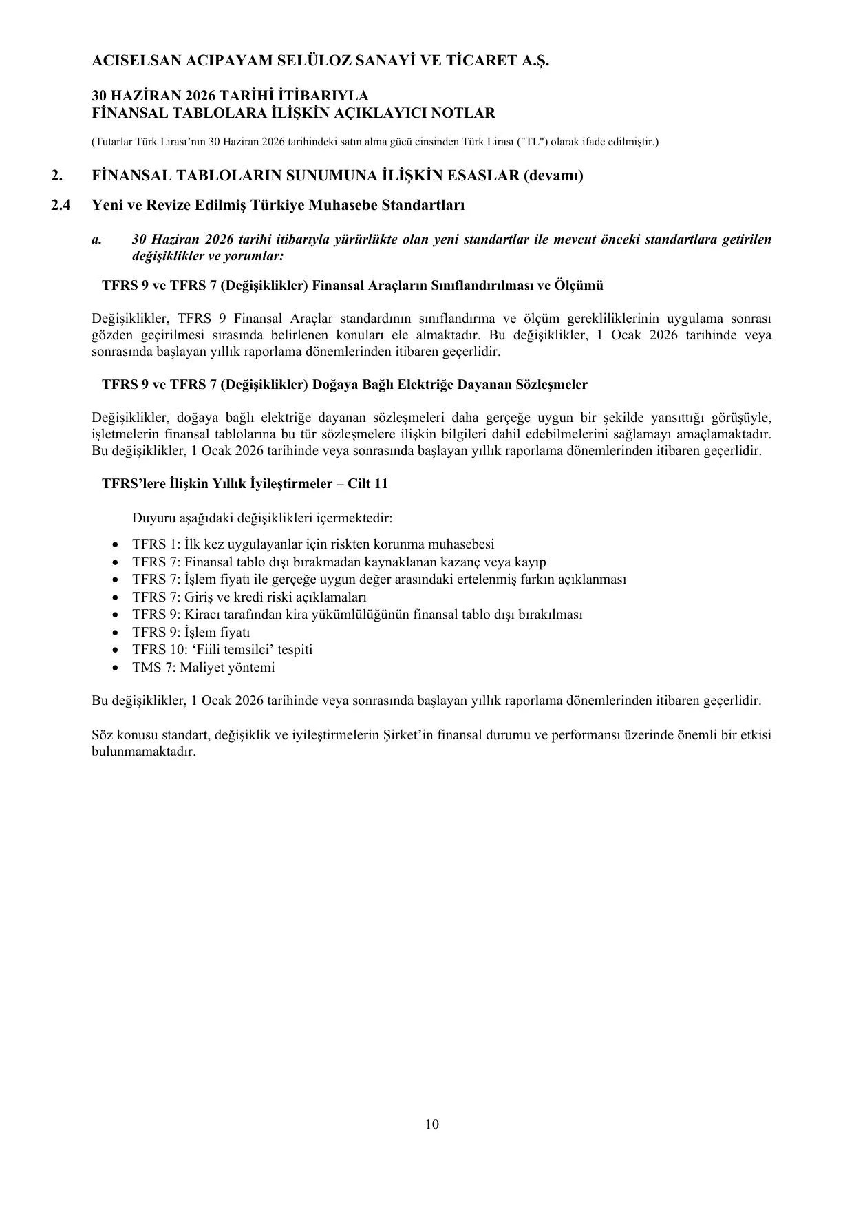 Acฤฑselsan 30.06.2026 Finansal Raporlar.pdf โ sayfa 14