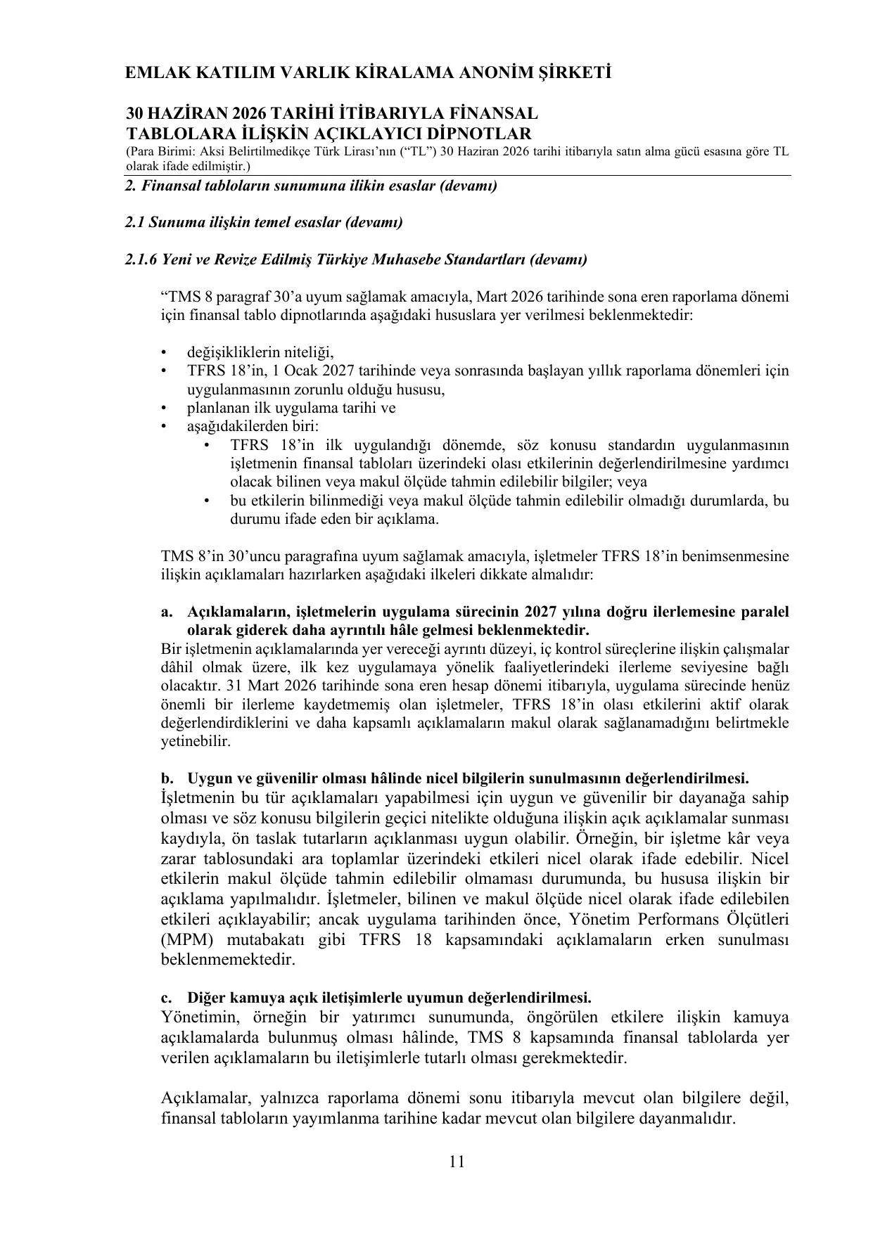 Emlak_Katılım_VKŞ_30.06.2026_Finansal Rapor.pdf — sayfa 14