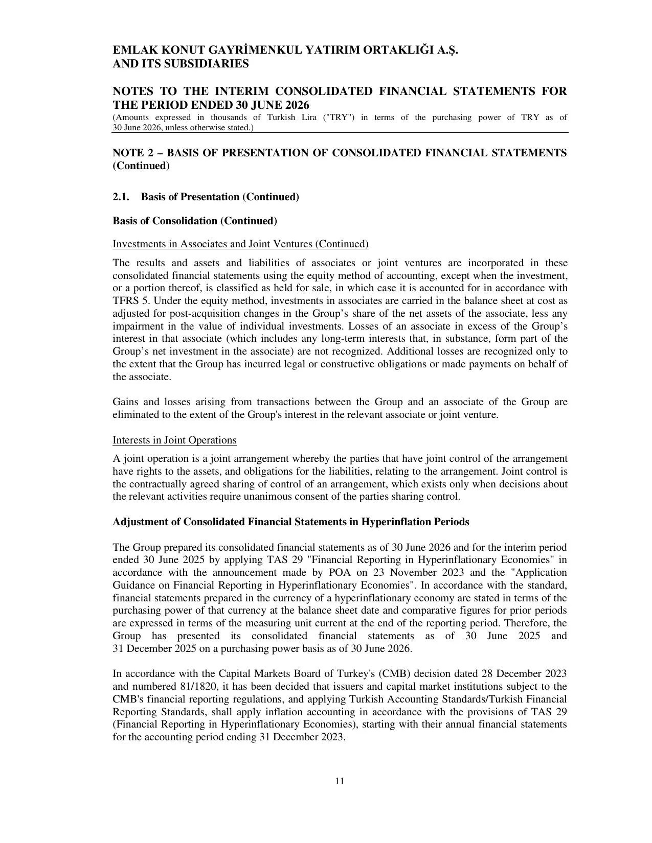 Consolidated Emlak Konut GYO A.Ş. 30.06.2026 Report.pdf — sayfa 14