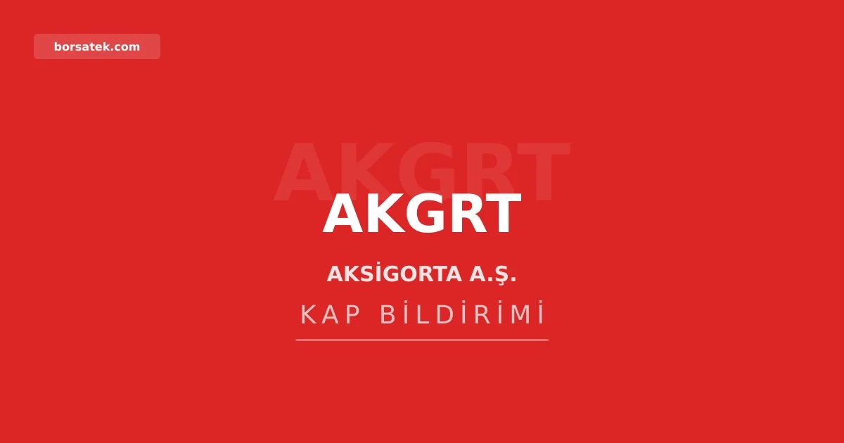 Aksigorta'nฤฑn Ocak-Mayฤฑs 2026 brรผt yazฤฑlan prim รผretimi aรงฤฑklandฤฑ Borsatek