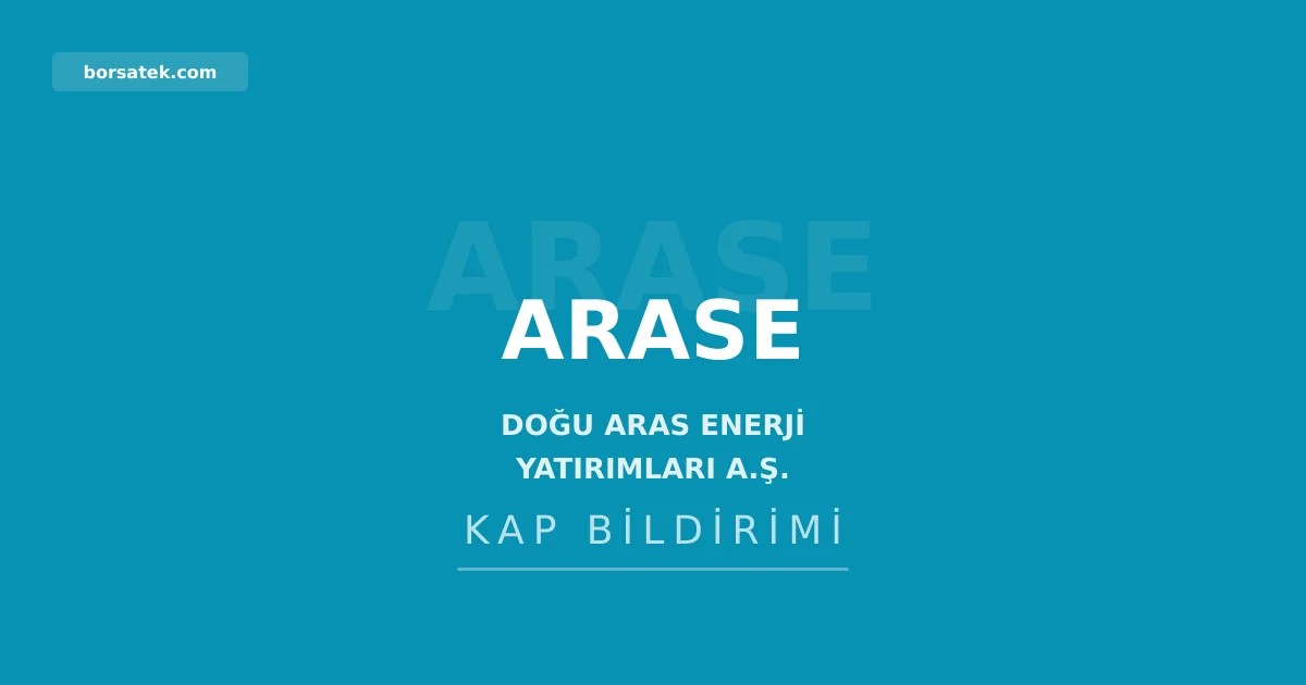 Doğu Aras Enerji'nin kredi notu JCR Eurasia tarafından değerlendirildi Borsatek
