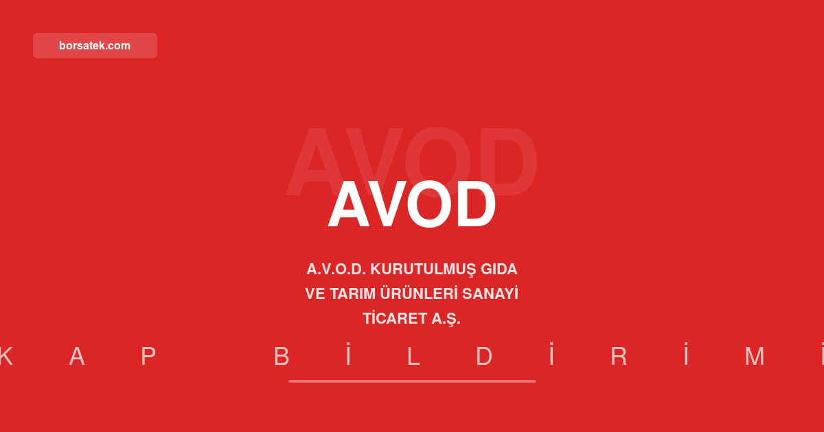 AVOD'un baฤlฤฑ ortaklฤฑฤฤฑ Hasat'ฤฑn Kรถyceฤiz'deki krom maden sahasฤฑ ruhsatฤฑ iptal edildi Borsatek