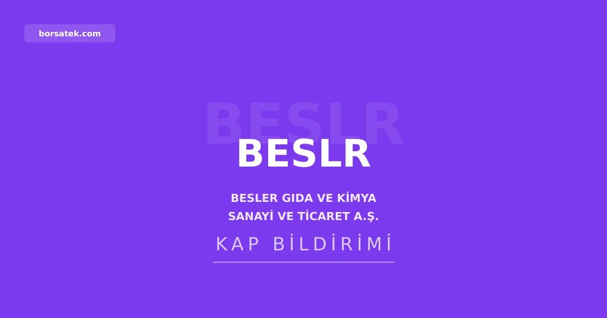 Besler Gฤฑda, EBRD'den 25 milyon avro kredi aldฤฑ Borsatek