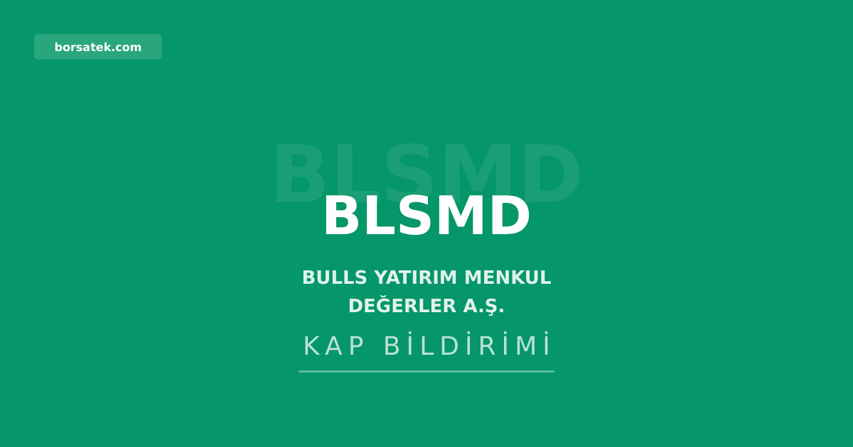Bulls Yatฤฑrฤฑm, รzerden Ambalaj iรงin zorunlu pay alฤฑm teklifi yaptฤฑ Borsatek