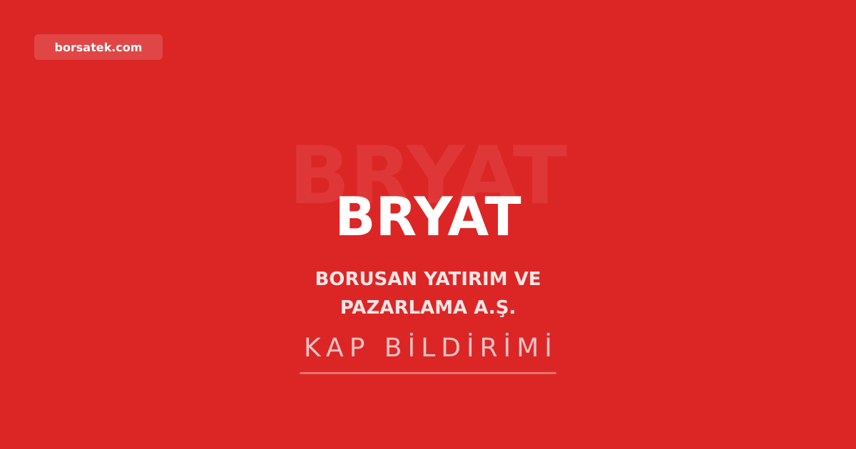 Borusan Yatırım'dan pay sahiplerine YTM başvuru uyarısı Borsatek