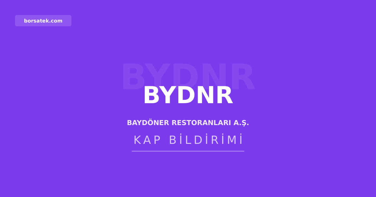 Baydöner Restoranları bilgi güvenliği politikasını kabul etti Borsatek
