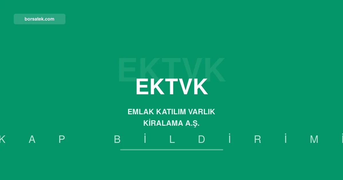 Emlak Katฤฑlฤฑm Varlฤฑk Kiralama'dan 600 milyon TL'lik yeลil kira sertifikasฤฑ ihracฤฑ Borsatek