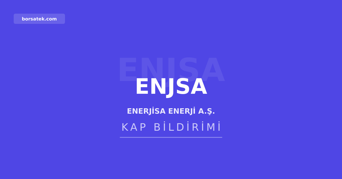 Enerjisa Enerji'de รผst dรผzey yรถnetim deฤiลikliฤi Borsatek