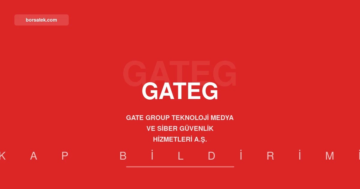 Gate Group'un 2026 yฤฑlฤฑ ikinci รงeyrek faaliyet raporu aรงฤฑklandฤฑ Borsatek