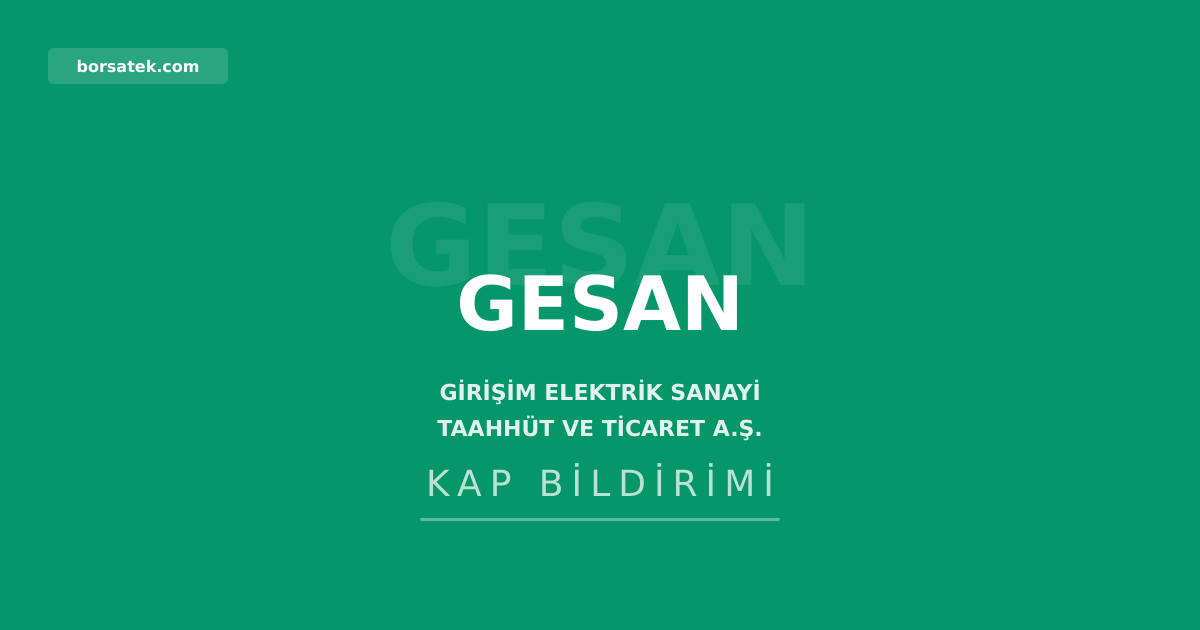 Girişim Elektrik 79 milyon TL'lik elektrik donanımı ihalesi kazandı Borsatek