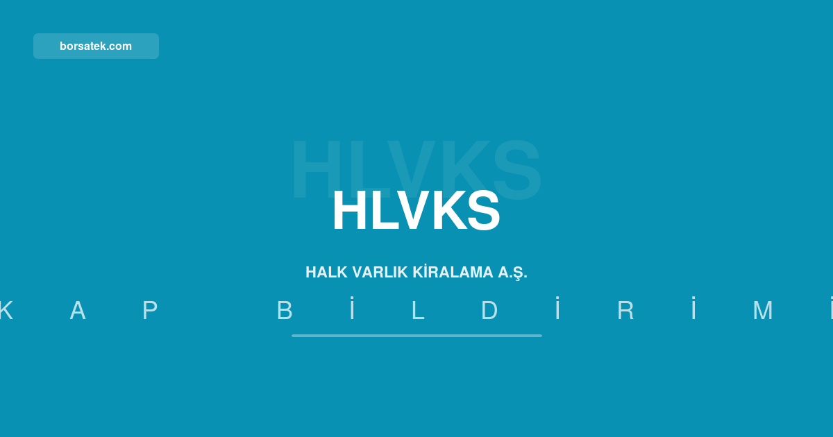 Halk Varlık Kiralama merkez adresini değiştirdi Borsatek