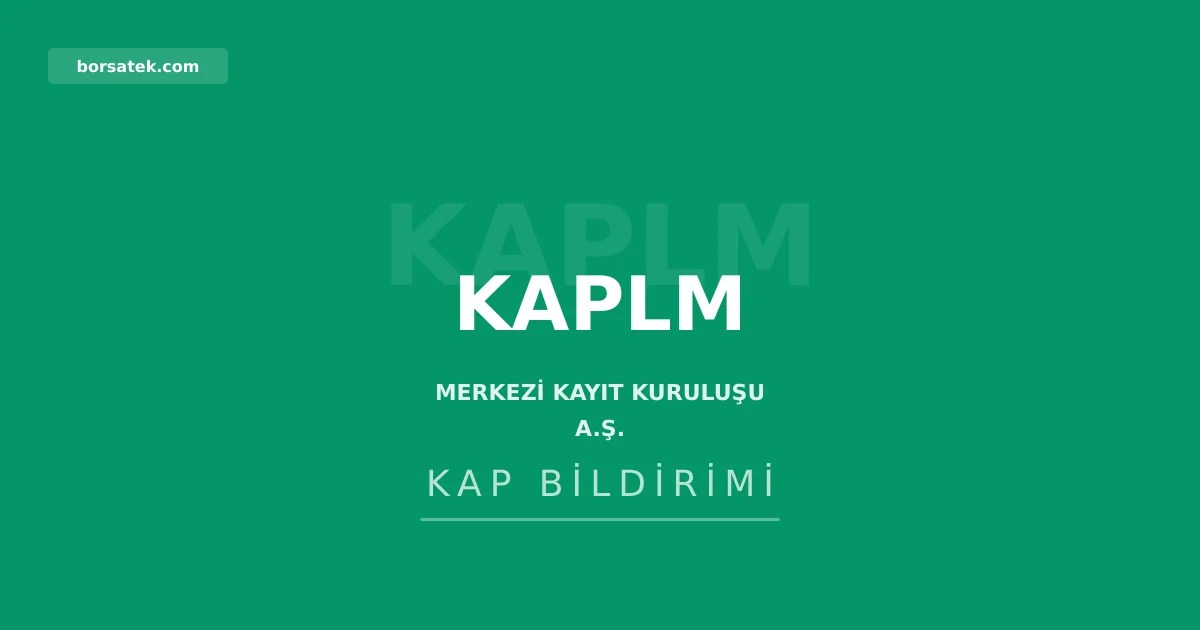 Kaplamin ve Yibitas'ta pay dönüşüm bildirimi Borsatek