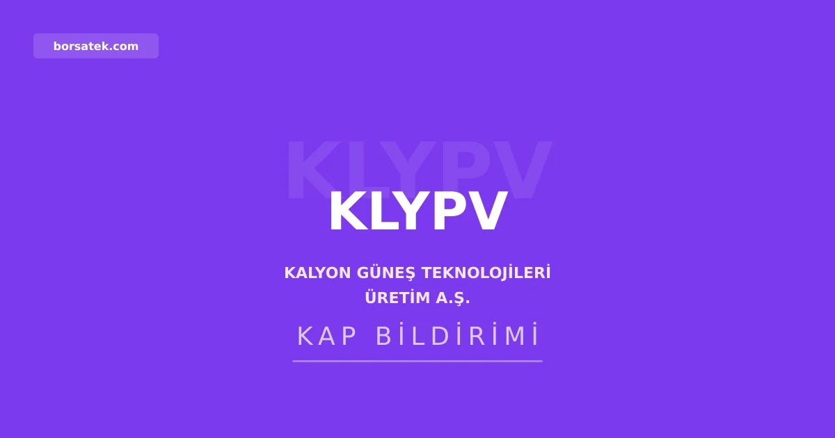 Kalyon Gรผneล Teknolojileri'ne operasyon kฤฑdemli genel mรผdรผr yardฤฑmcฤฑsฤฑ atandฤฑ Borsatek