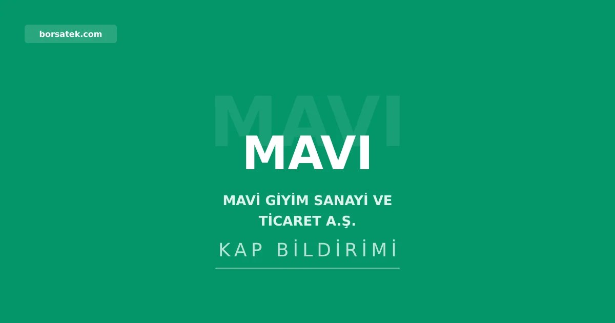 Mavi'den pay geri alฤฑm iลlemlerini tamamladฤฑ Borsatek