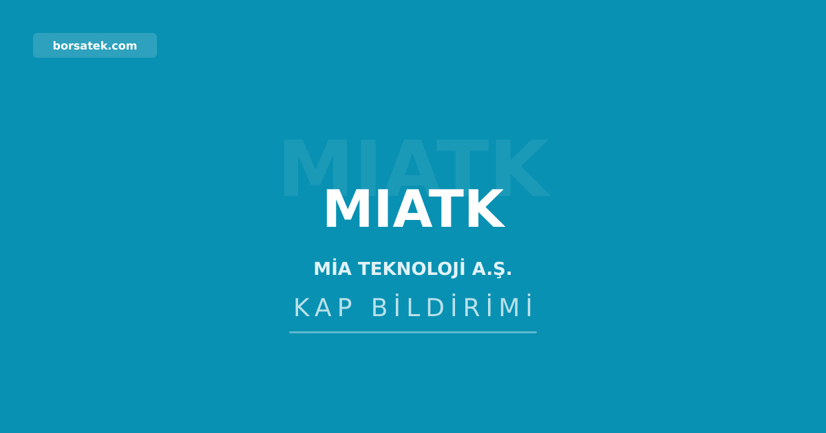 Mia Teknoloji'nin nükleer reaktör için esas sözleşme değişikliği planı durdu Borsatek
