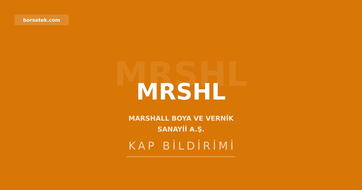 Marshall Boya'dan pay sahiplerine kaydileştirme uyarısı Borsatek