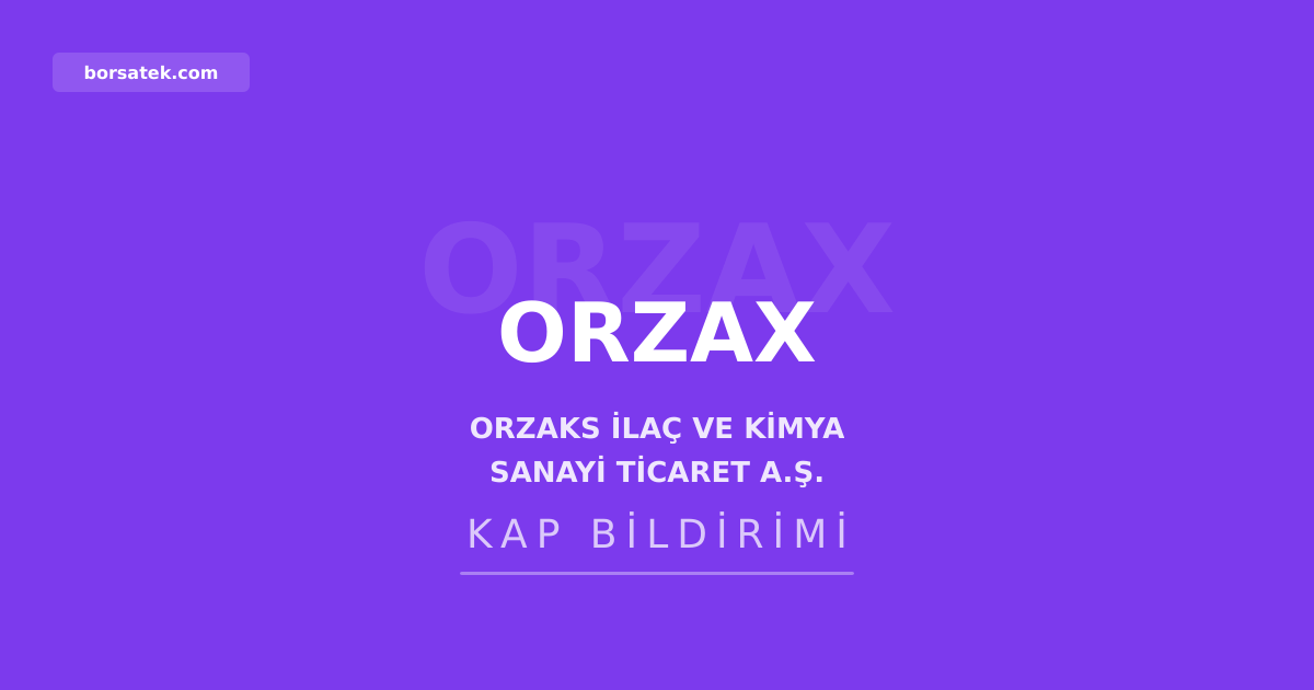 Orzaks ฤฐlaรง Hindistan'da baฤlฤฑ ortaklฤฑk kuruyor Borsatek
