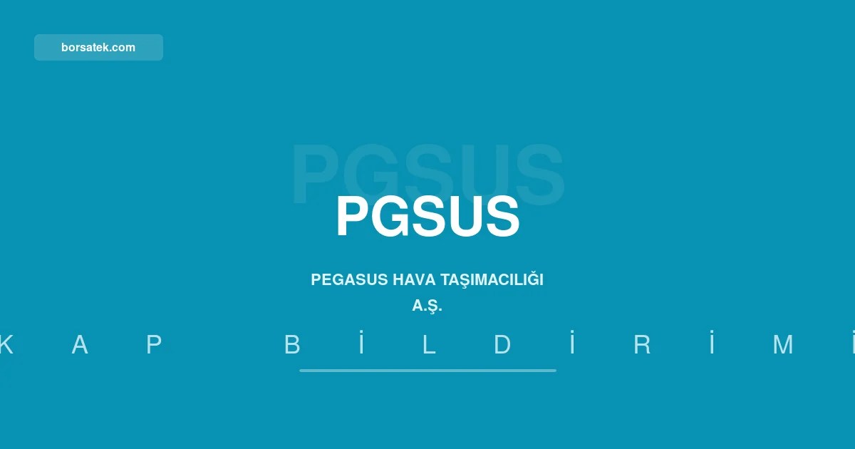 Pegasus'tan mayฤฑs 2026 trafik verileri ve karbon emisyon istatistikleri Borsatek