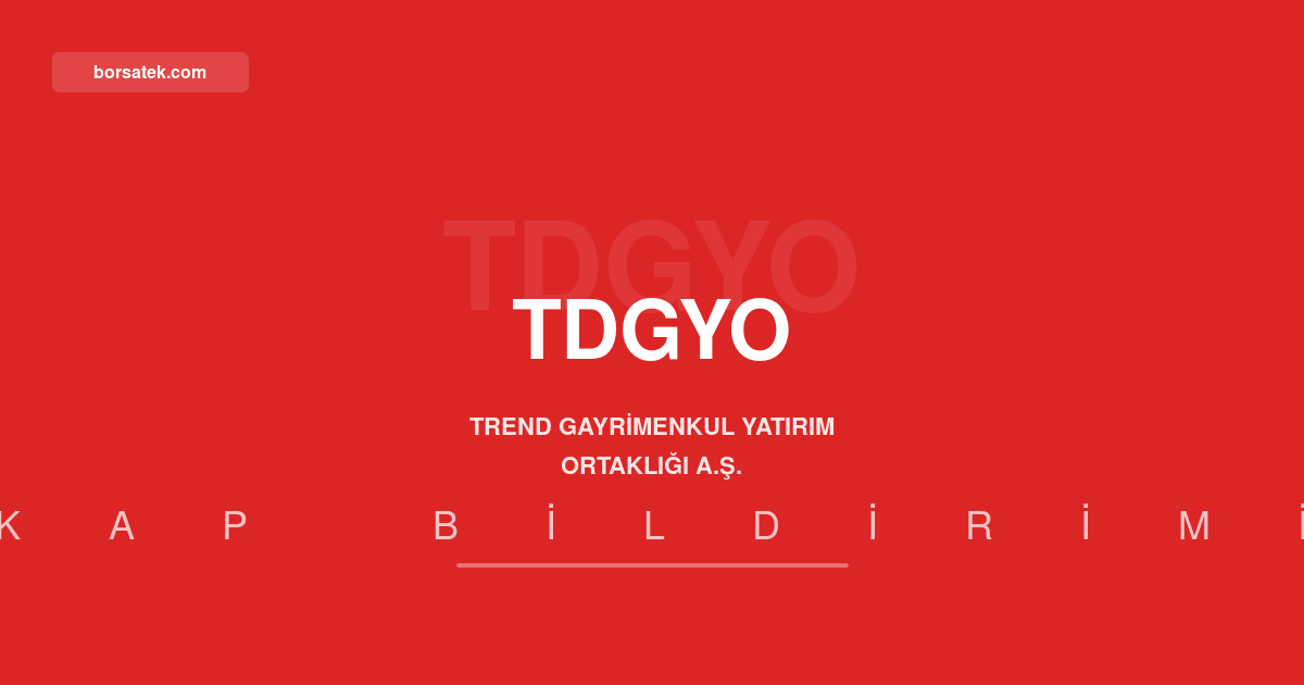 Trend GMYO'nun 138 milyon TL'lik sermaye artฤฑrฤฑmฤฑ talebi SPK tarafฤฑndan reddedildi Borsatek