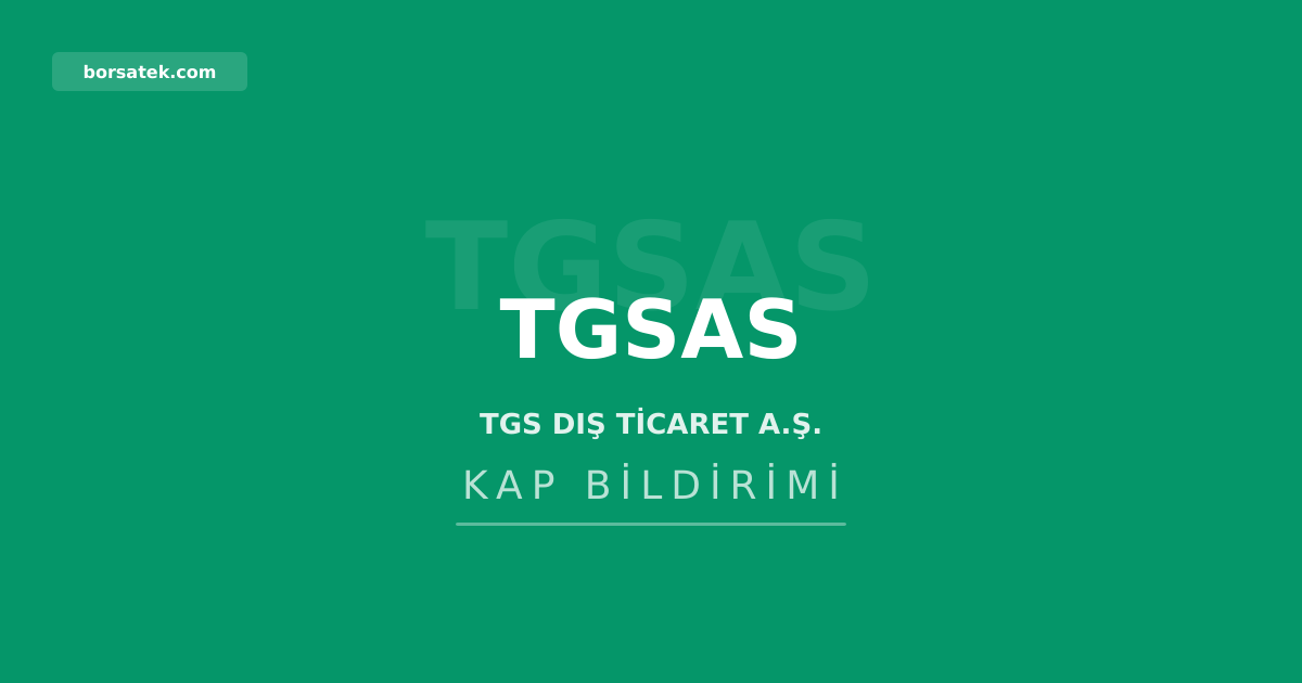 TGS Dış Ticaret'e Türkiye mal ihracatı ödülü Borsatek