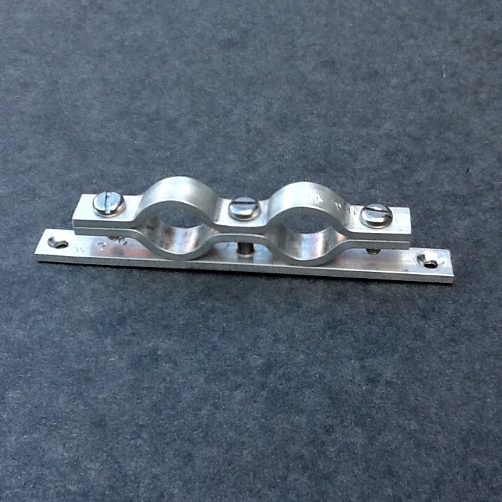 Abbey clamps is a supplier of clips and clamp products to many industrial sectors. Double Saddle Clamp Bracket Cables Pipes 19mm Diameter Ports