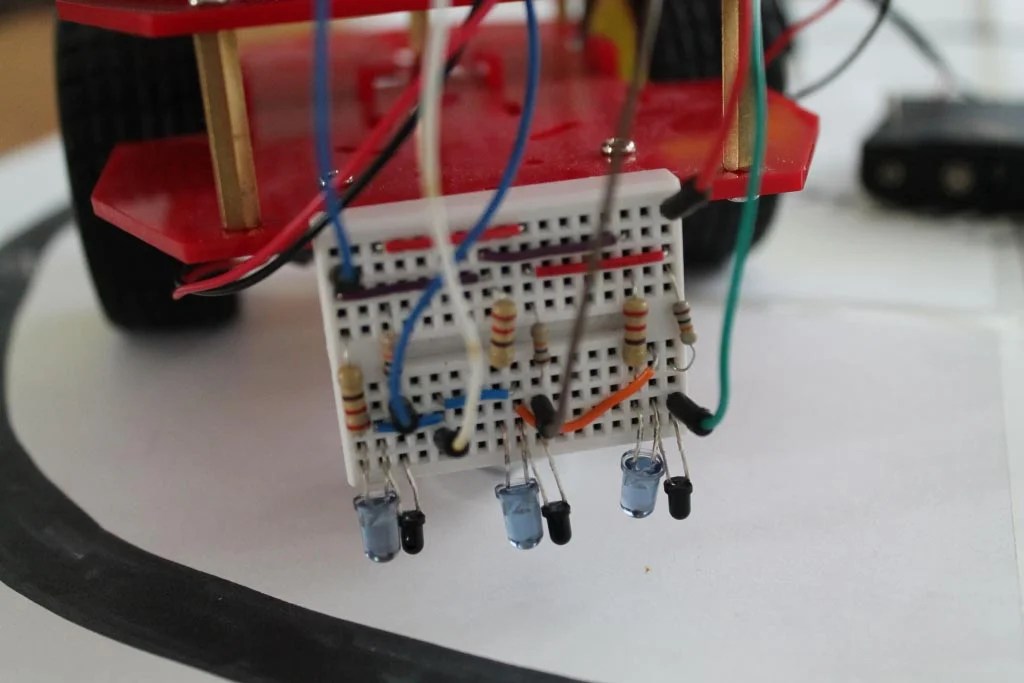 Easy steps for making a line following robot using Infrared LED