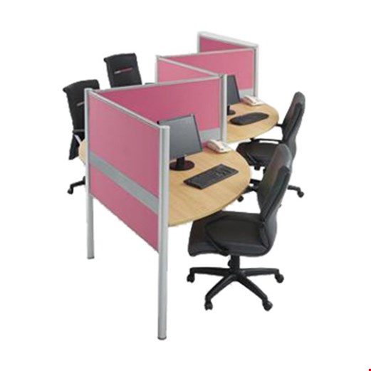 Partisi kantor Modera 1.3 WS 4 Staff – BURSA KANTOR