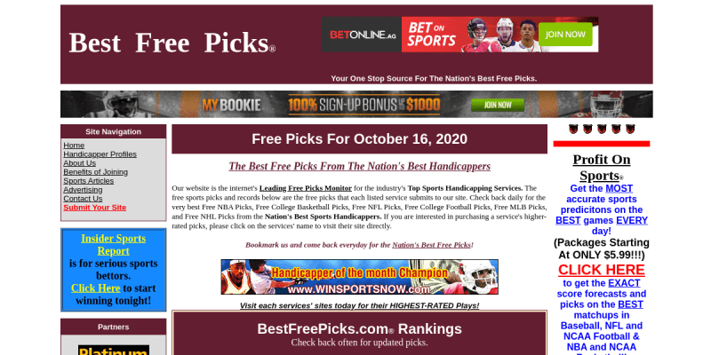 Pickswise is the home of free sports picks, news and experts' best bets. Bestfreepicks Com Profile Best Free Picks Sports Betting Advice Cappertek