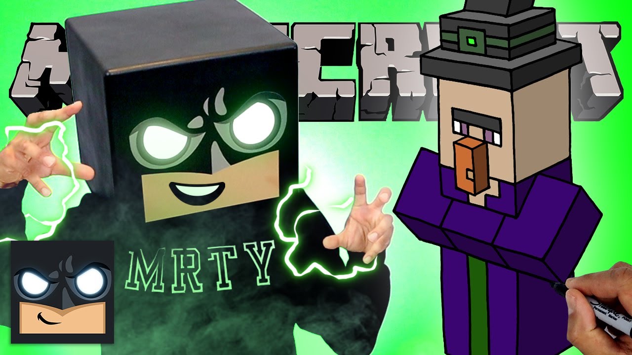 Hoe Minecraft Witch Te Tekenen Stap Voor Stap Tutorial Online Tekenfilms