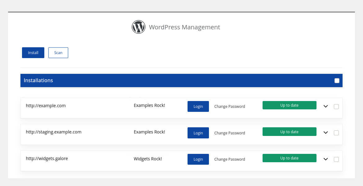 1) click the edit settings icon. Managing Wordpress Websites Via Softaculous Catalyst2